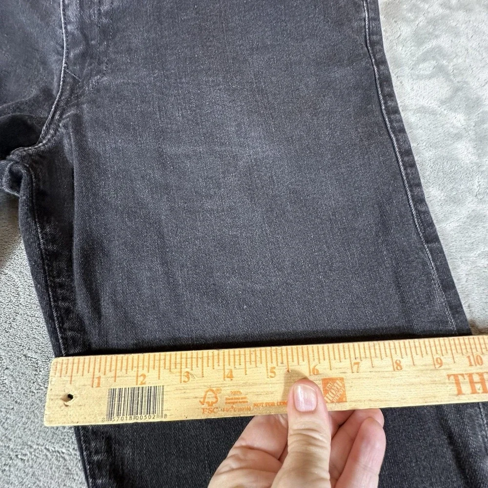 True Religion Ricky Relaxed Straight Jeans Mens 36x31 Black Flap Pocket Y2K VTG